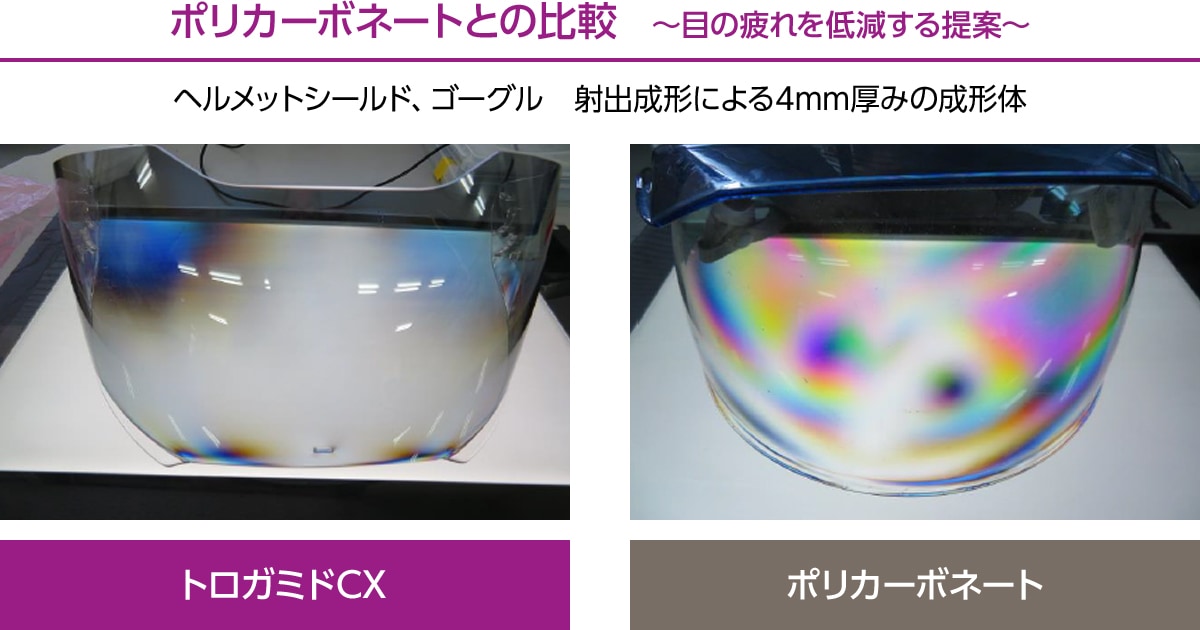 ポリカーボネートとの比較 ～目の疲れを低減する提案～